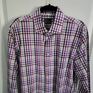 Calibrate Trim Fit Men's Button-Down Shirt - Size 16.5/34-35
